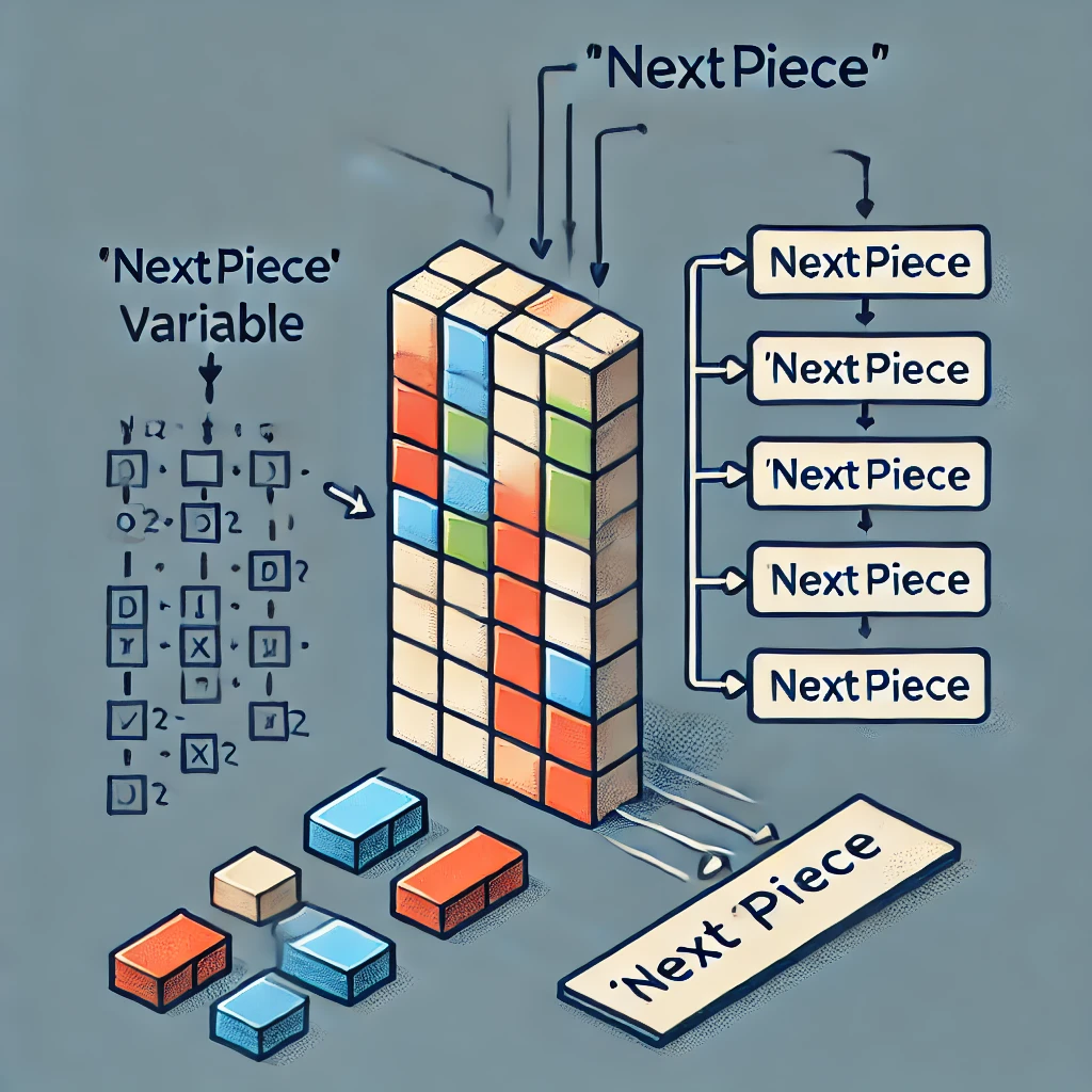 次のブロック nextPiece変数について