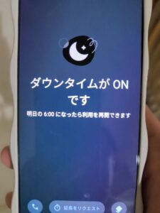 ダウンタイムがONです