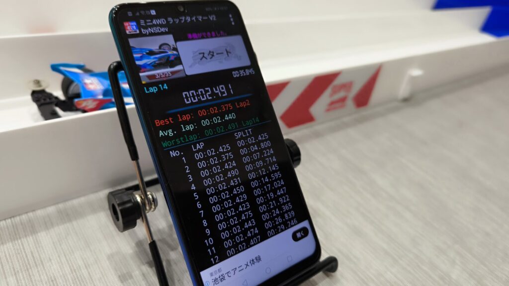 ミニ四駆ラップタイマーミニ4WD ラップ タイマー V2 byNSDev