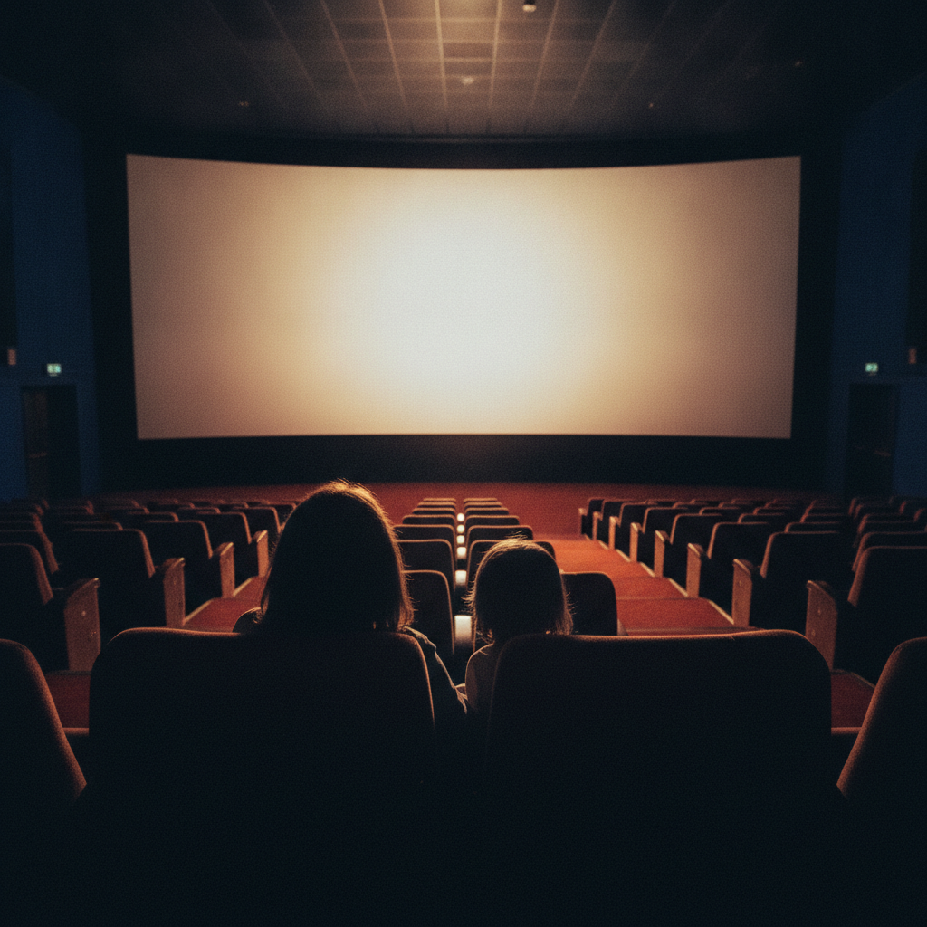 映画館で『ゴジラ-1.0』を子供と一緒に観るイメージ