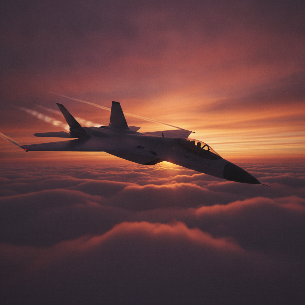 雲の上を飛ぶ戦闘機のイメージ。エースコンバット8をクラウドゲーミングで遊べる日を待つ